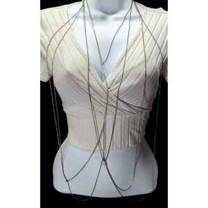 Party Club Gold-Tone ALDO Layered Body Chain